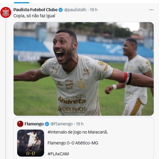 Paulista zoando o Flamengo